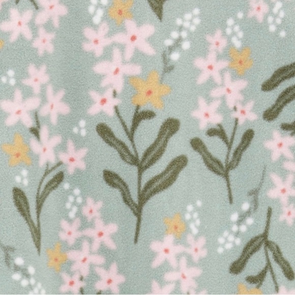 Carter's 2-Pack 1-Piece Fleece Sleepwear | Llamas Flowers Sage Green | Size 2T - Picture 5 of 7